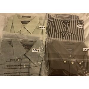 Lot Of 4 Mens Button Down Dress Shirts Nautica Nordstrom Boss Arrow SZ L